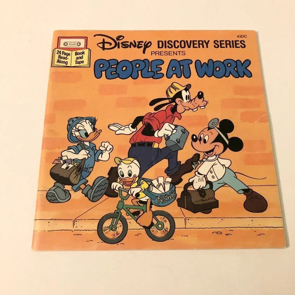 Vtg 1985 Disney Discovery Series Presents  People at Work Book Only No Tape - Picture 1 of 14